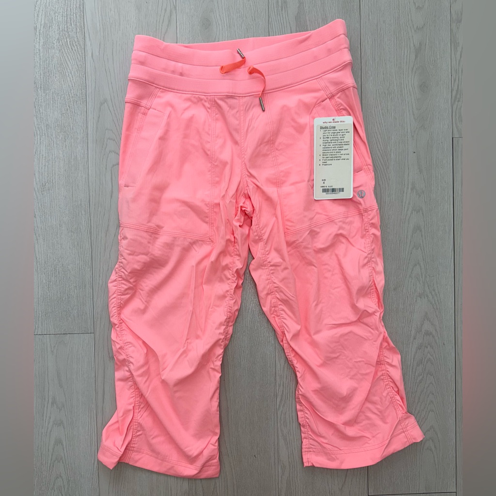 Nwt Lululemon Studio Crop Pants Sz 4. New! Bleached Coral! New With Tags!